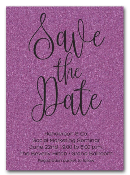 Purple Business Save the Date