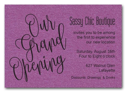 Purple Sparkle Grand Opening