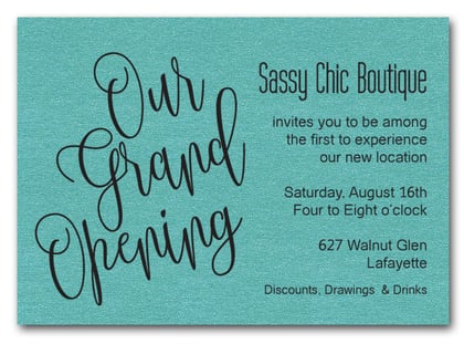 Turquoise Sparkle Grand Opening