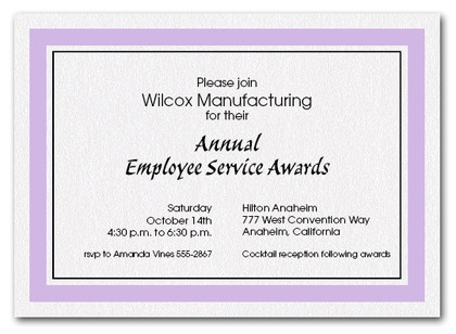 Lilac Border Business Invitations