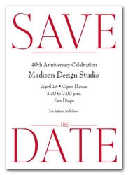 Bold Red Business Save the Date