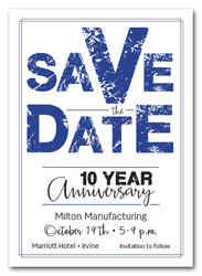 Edgy Navy Business Save the Date Cards