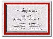 Burgundy Bordered Business Invitations