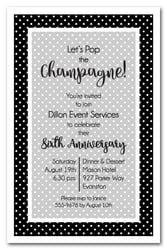 Black and White Dots Business Invitations