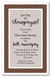 Brown and White Dots Business Invitations