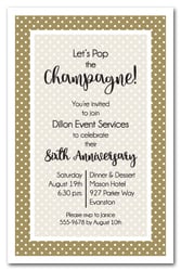Gold and White Dots Business Invitations
