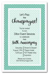 Teal and White Dots Business Invitations