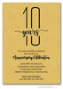 Slender Shimmery Gold Business Anniversary Party Invitations