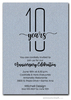 Slender Shimmery Silver Business Anniversary Party Invitations