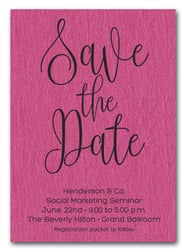 Hot Pink Business Save the Date