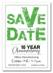 Edgy Green Business Save the Date Cards