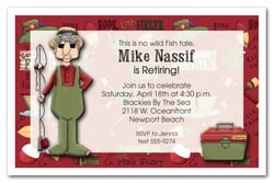 Gone Fishing Retirement Invitations