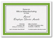 Green Bordered Business Invitations