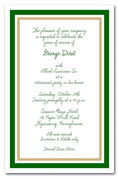 Malibu Gold-Green Border Invitations