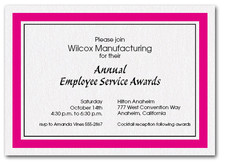 Hot Pink Bordered Business Invitations