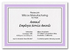 Lilac Border Business Invitations