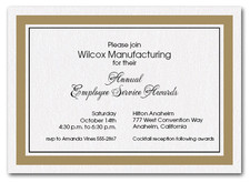 Oatmeal Bordered Business Invitations