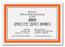 Orange Bordered Business Invitations