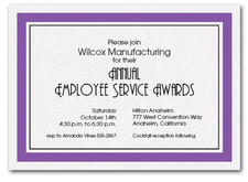 Purple Bordered Business Invitations