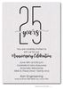 Slender Shimmery White Business Anniversary Party Invitations