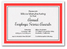 Scarlet Bordered Business Invitations