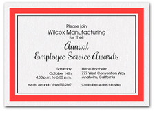 Scarlet Bordered Business Invitations