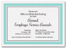 Tiffany Blue Bordered Business Invitations