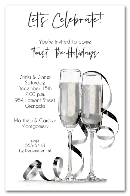 Champagne Fountain - Cocktail Party Invitation Template