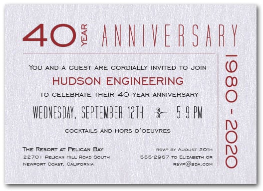Invitation For Anniversary Of The Company 7