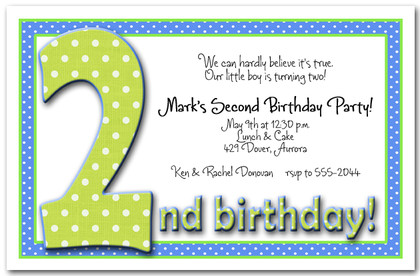 Green & Blue Dots 2nd Birthday