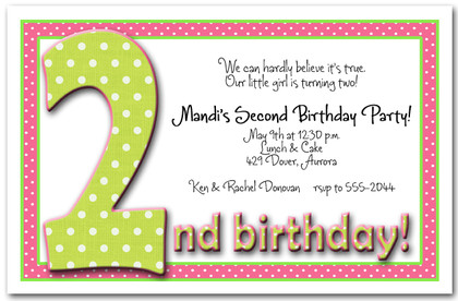 Green & Pink Dots 2nd Birthday