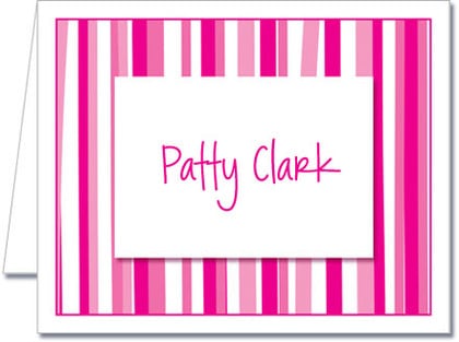 Note Cards: Mod Stripe Hot Pink