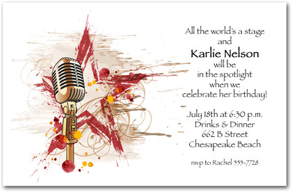 Step up to the Microphone Invitations