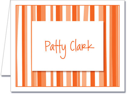 Note Cards: Mod Stripe Orange