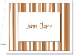 Note Cards: Mod Stripe Brown
