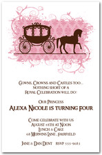 Horse Carriage for a Princess Invitations