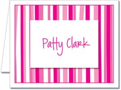 Note Cards: Mod Stripe Hot Pink