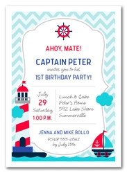 Nautical Kid Birthday Invitations