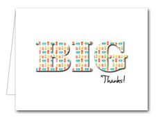 Note Cards: BIG Thanks Giftwrapped