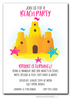 Sandcastle and Starfish Beach Party Invitations