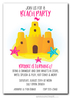 Sandcastle and Starfish Beach Party Invitations