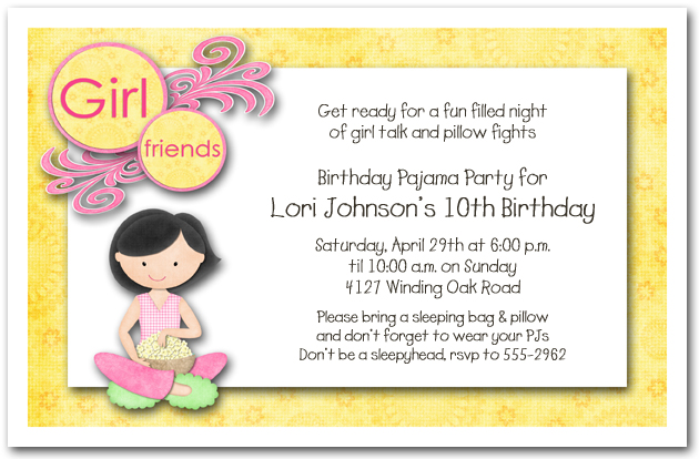 African American SleepOver Birthday Invite PRINTED Slumber Party Invitation Birthday Girl Invitation Birthday Party Invitation