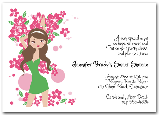 brunette-girl-16th-birthday-invitation