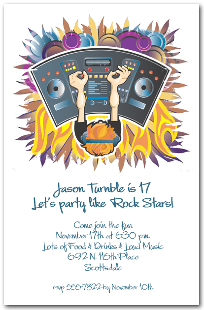 Dj Party Invitation Wording 7