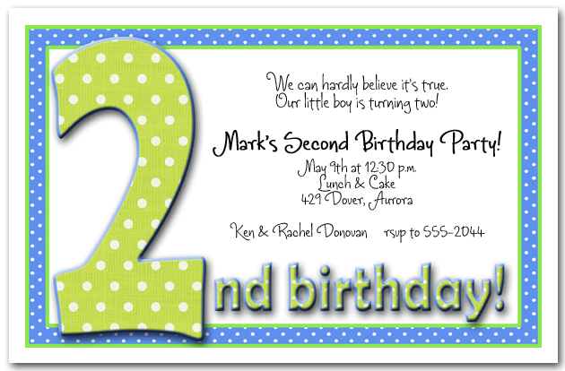 2nd discount birthday invitation