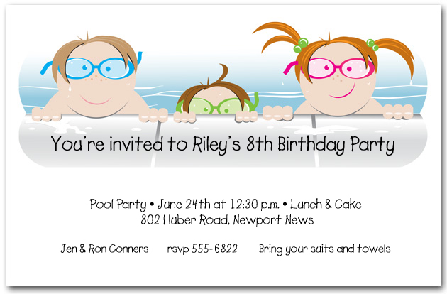 Pool Party Invitations For Kids 10