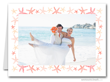 Starfish Photo Holder Holiday Christmas Cards (H)