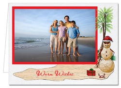 Red Sandman Holiday Christmas Photo Holder Cards (H)