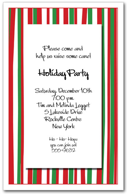 Modern Stripes Holiday Invitations