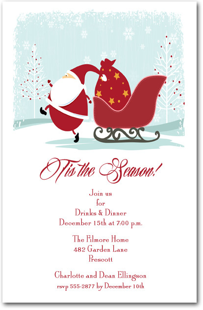 Christmas Eve Santa Party Invitations